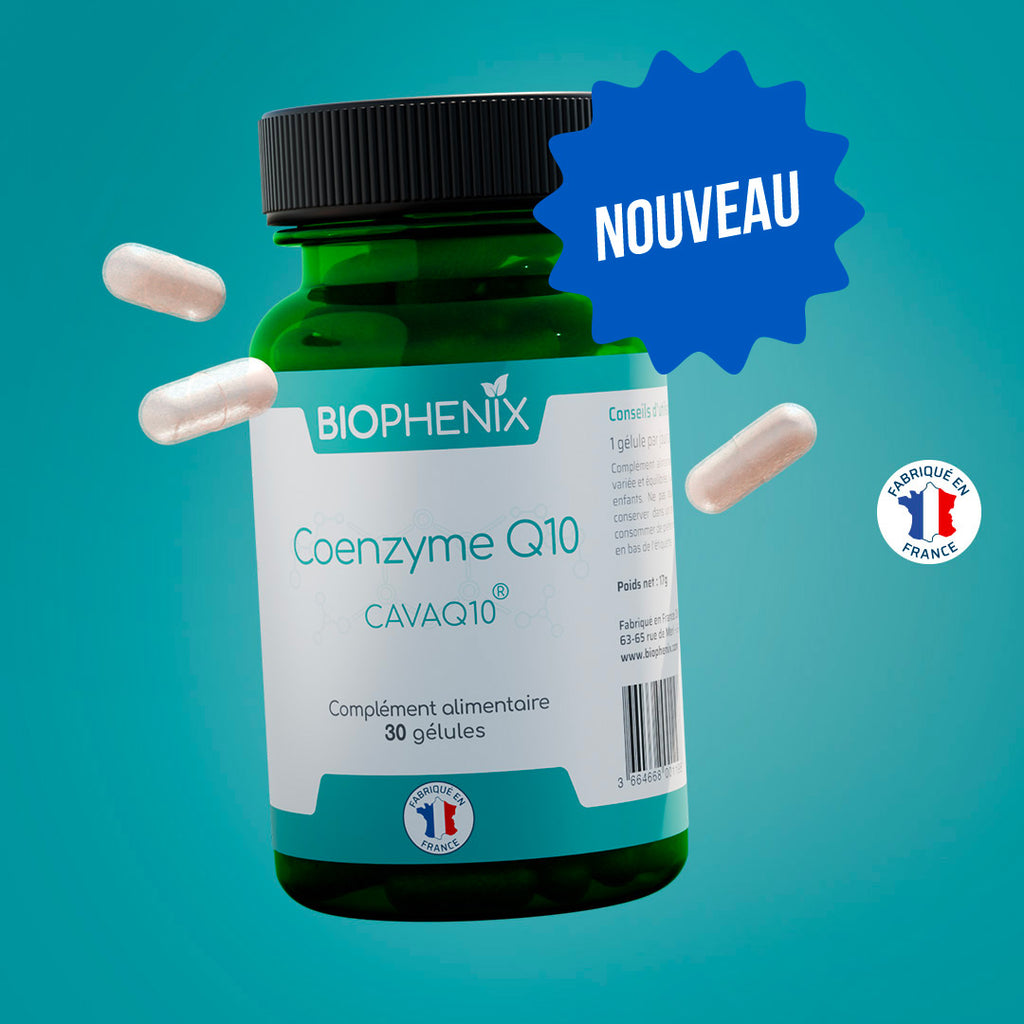 Pilulier de 30 gélules de complément alimentaire naturel pour booster énergie, soutenir le cœur, régénérer les cellules et les protéger du vieillissement.