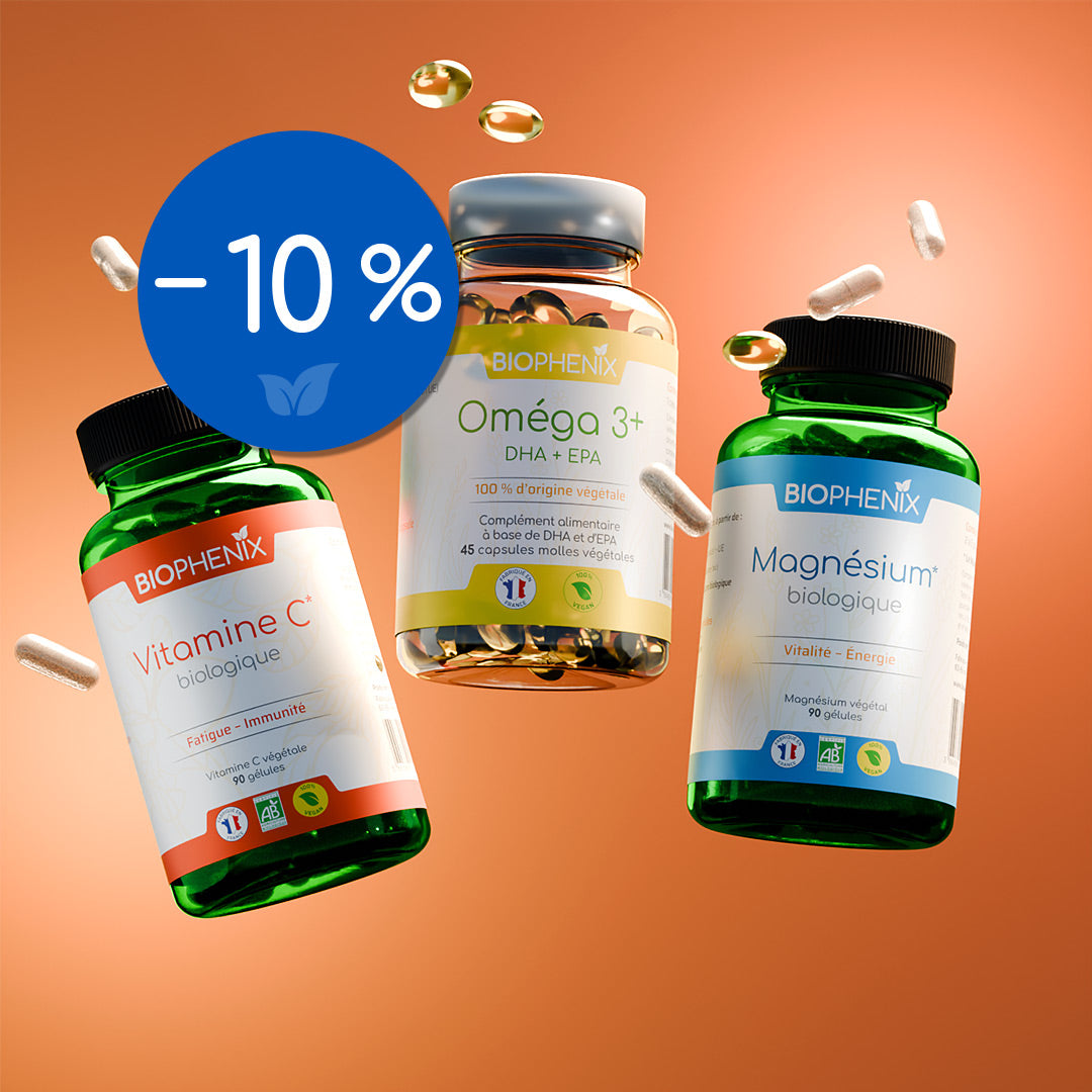 Pack Vitalité & Concentration de complément alimentaire pour booster l'énergie, la résistance, la concentration et l'immunité