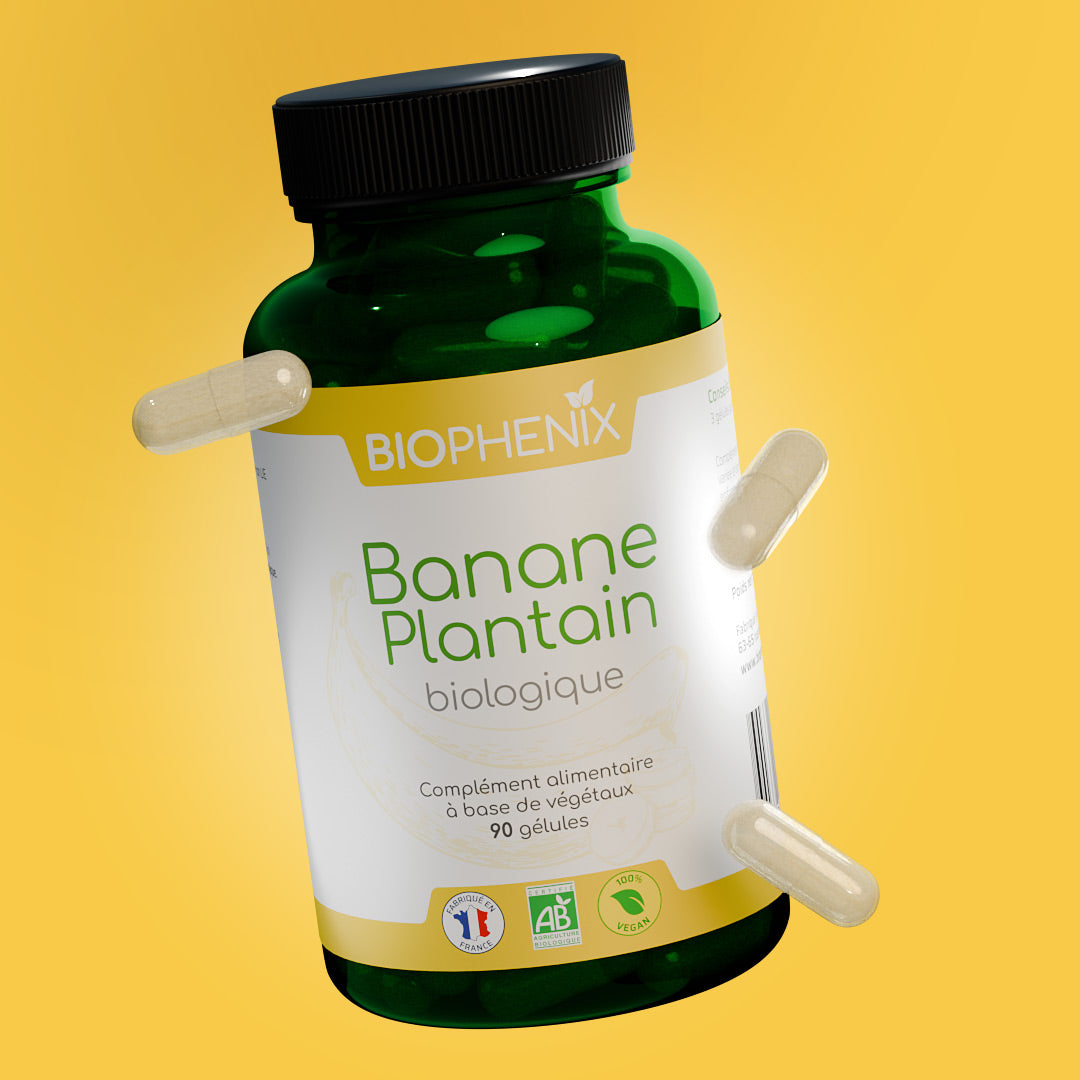 Pilulier de 90 gélules de complément alimentaire à base de végétaux pour améliorer le confort intestinal et gastrique