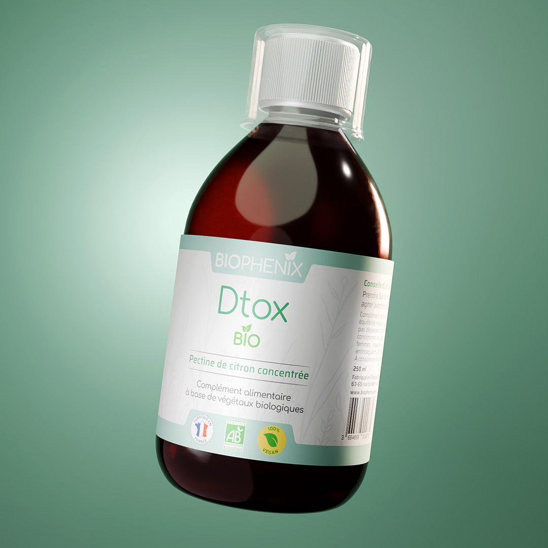 Flacon de 250 ml de détox naturel à base de plantes pour le foie