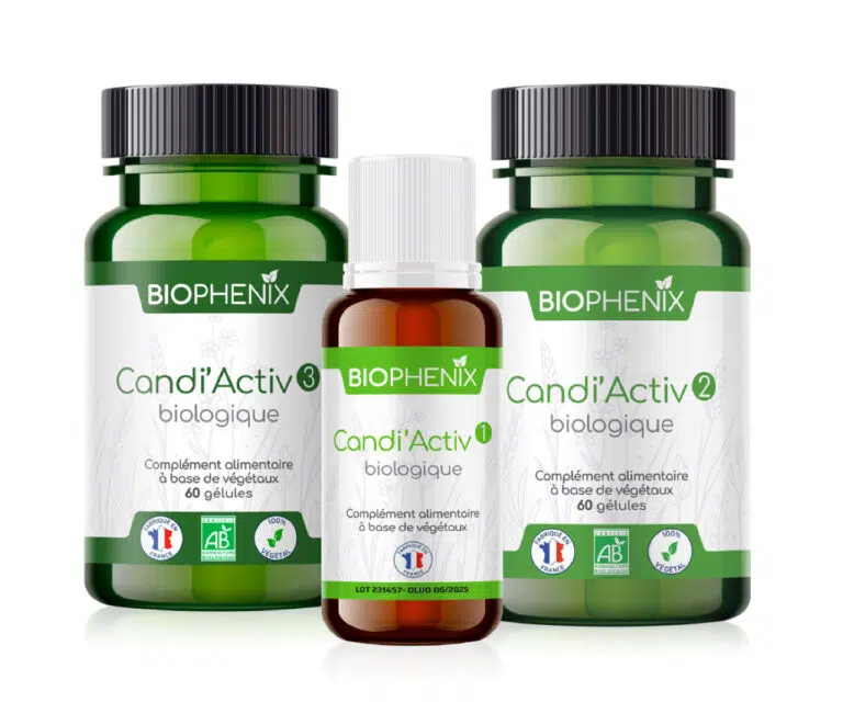 Pack candi'Activ - complément alimentaire naturel biologique pour lutter contre le candida albicans. 3 produits