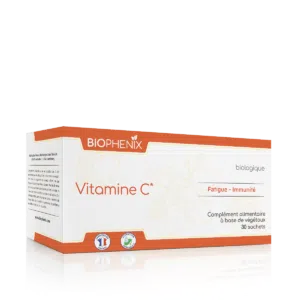 Boite de 30 sachets poudre de vitamine C naturelle biologique vegan