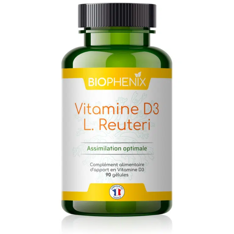 Pilulier de 90 gélules de vitamine D3 L-Reuteri naturelle